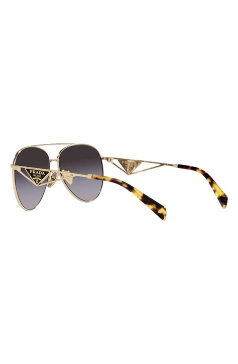 gold sunglasses prada|58mm gradient pilot sunglasses prada.